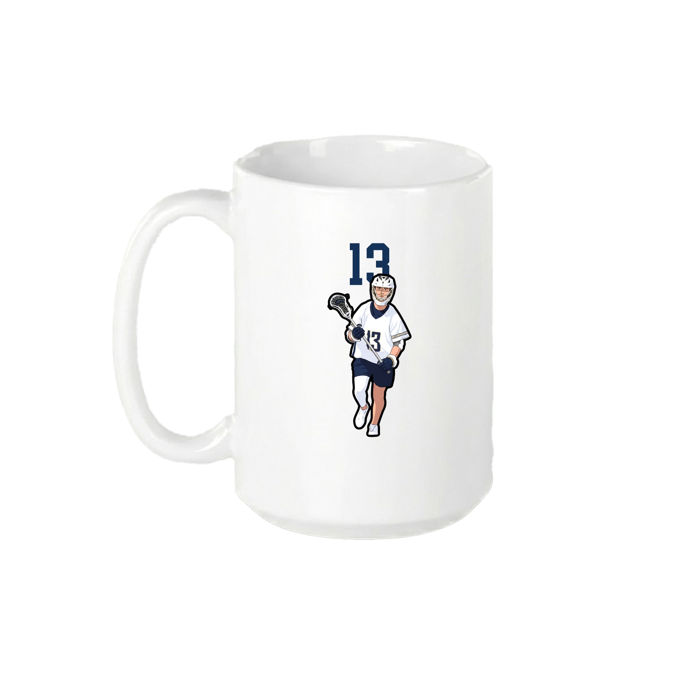 15oz Coffee Mug — Number Top in White