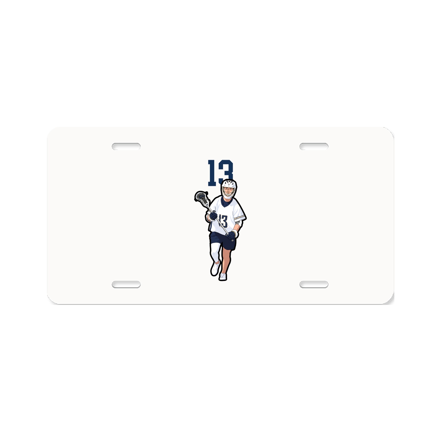 License Plate — Number Top in Classic