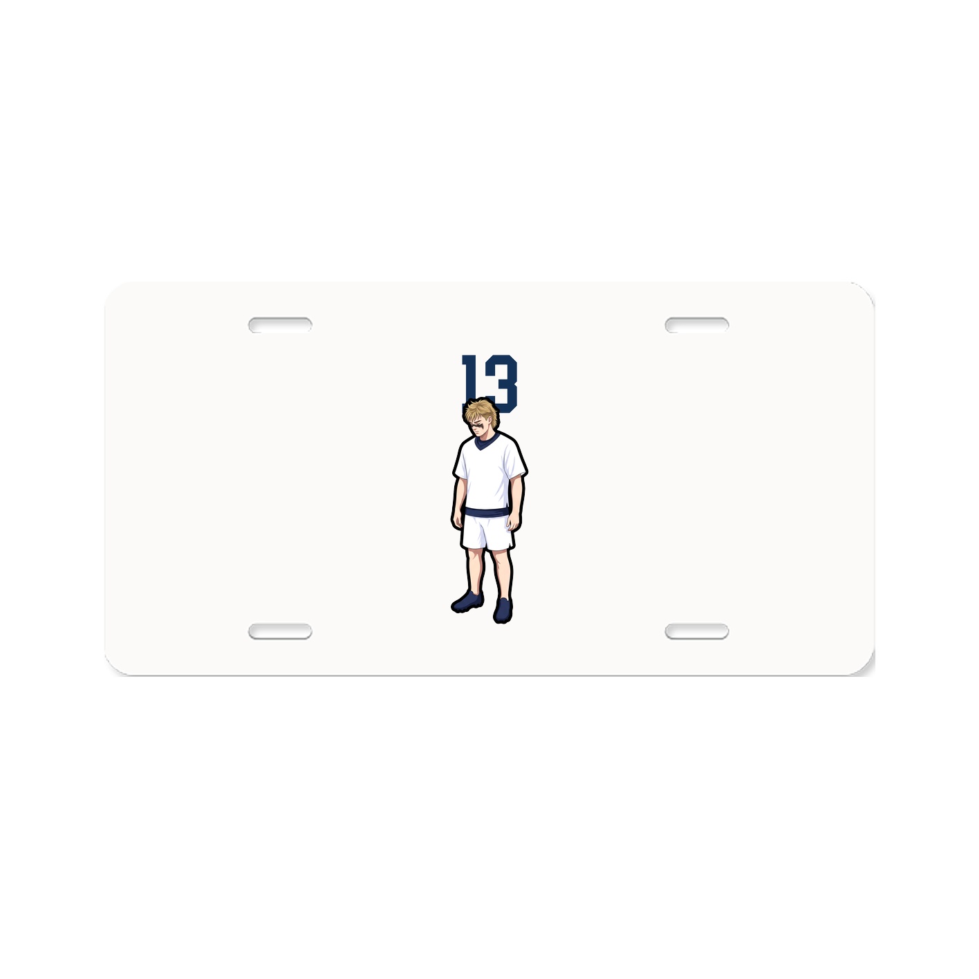 License Plate — Number Top in Classic