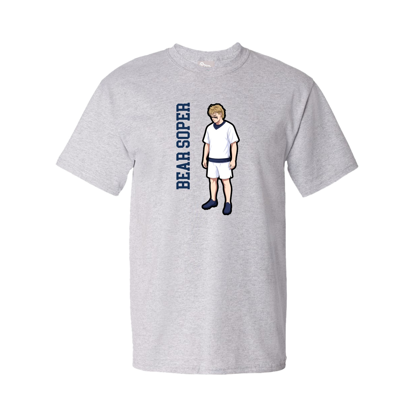 Tee — Name Vertical in Grey