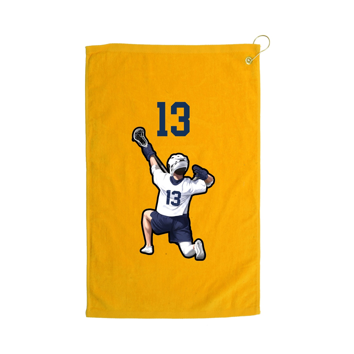 Golf Towel — Number Top in Gold