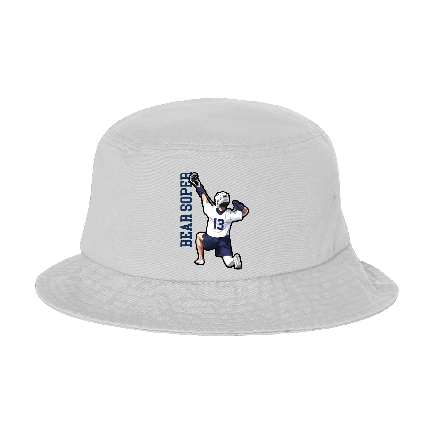 Bucket Cap — Name Vertical in White