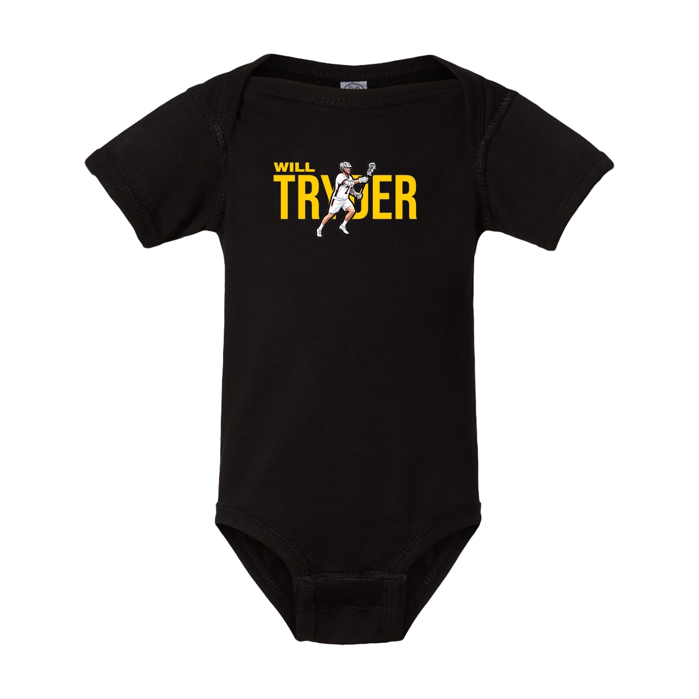 Baby Onesie — Player Name in Black