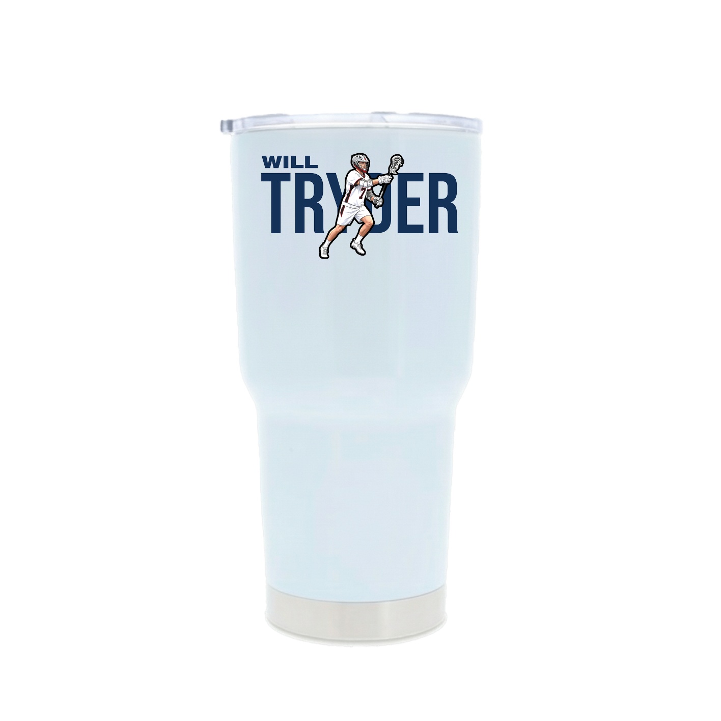30oz Stainless Steel Tumbler — Player Name in White