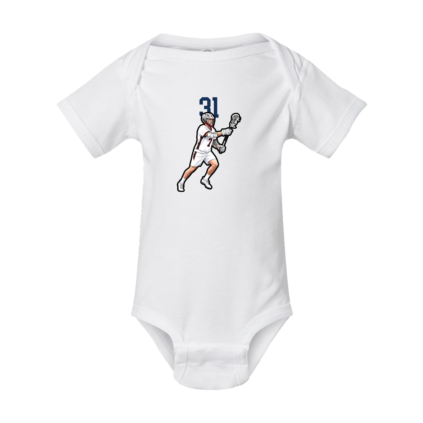 Baby Onesie — Number Top in White