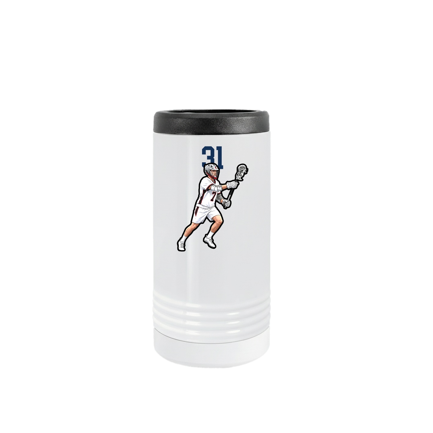 Slim Beverage Holder — Number Top in White
