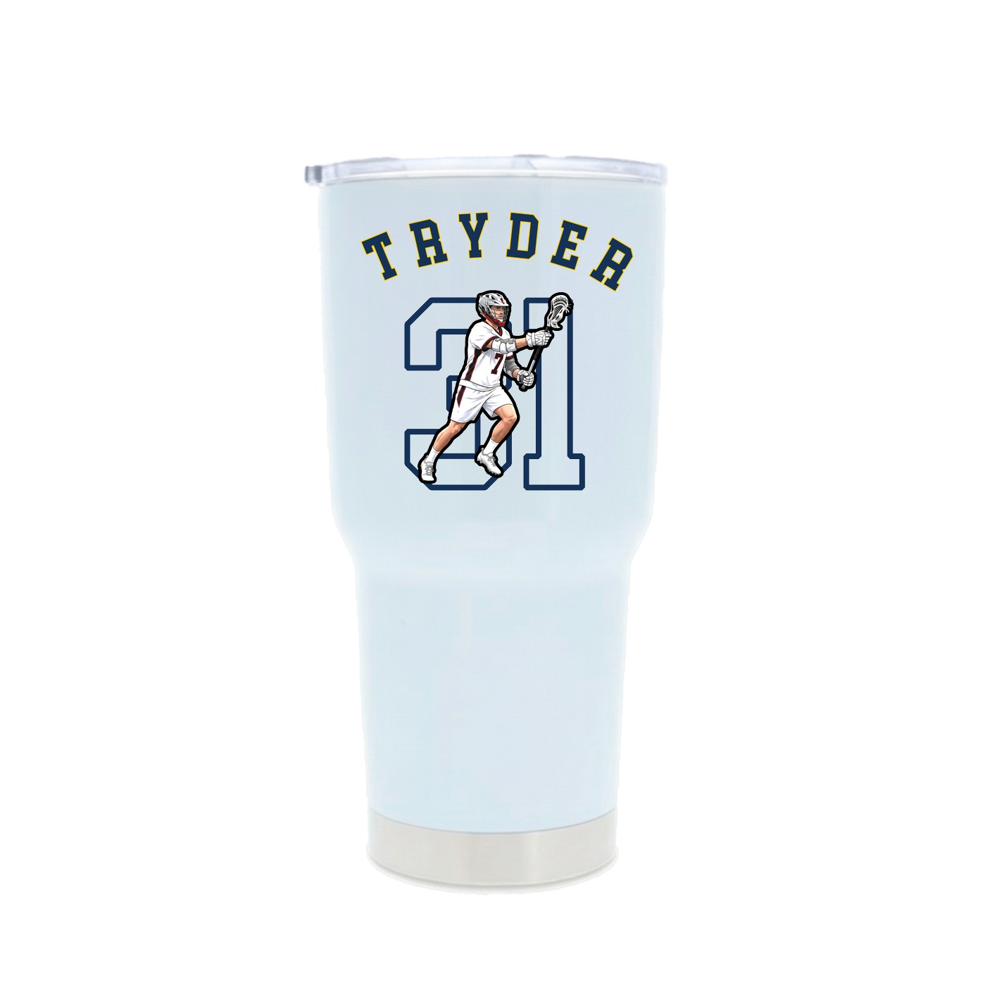 30oz Stainless Steel Tumbler — Shirsey Arch in White