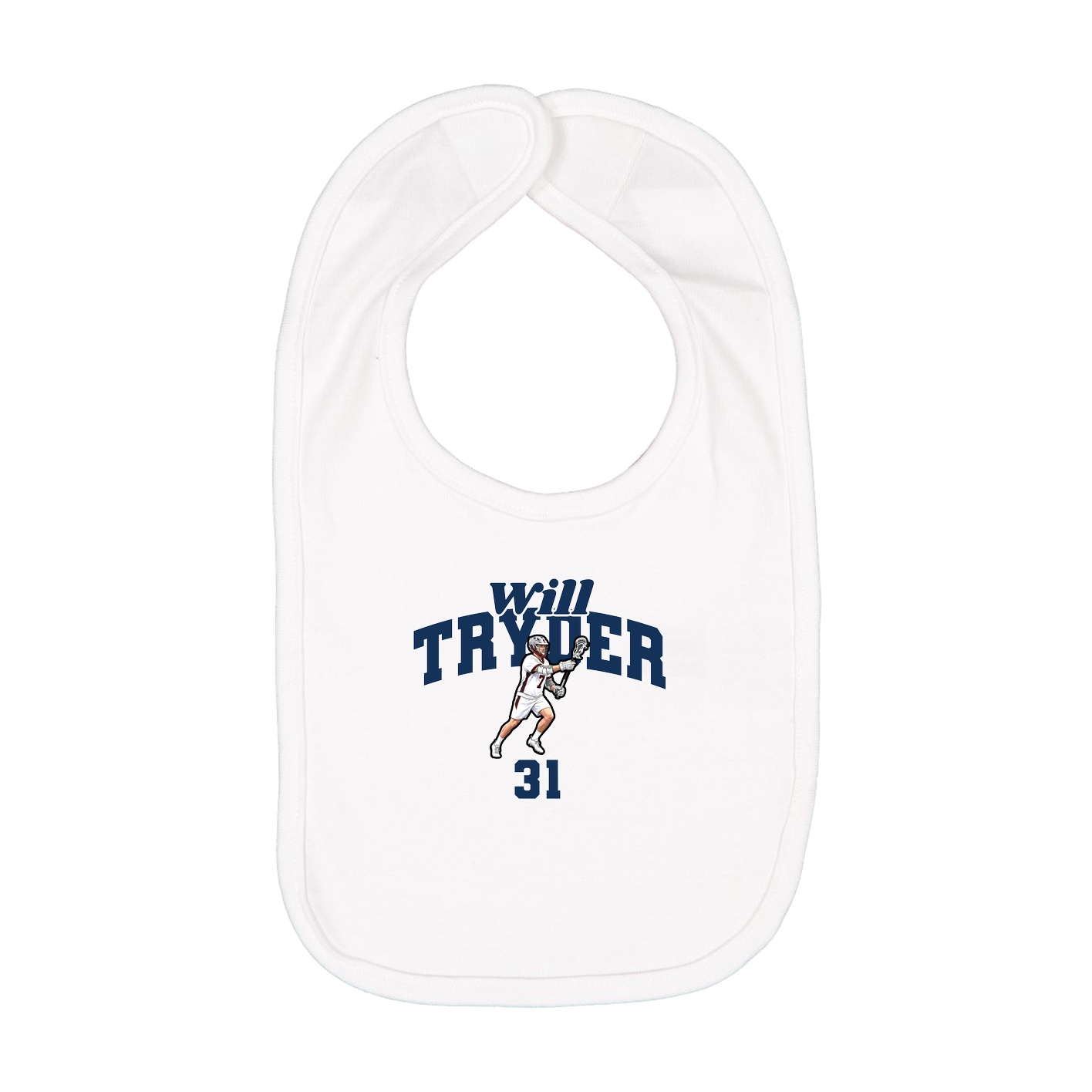 Infant Bib — Signature Arch in White