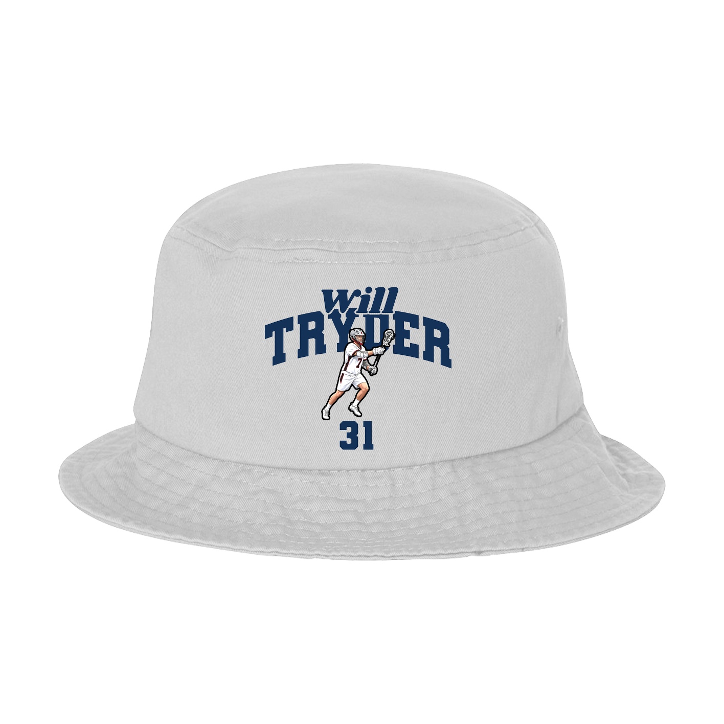 Bucket Cap — Signature Arch in White