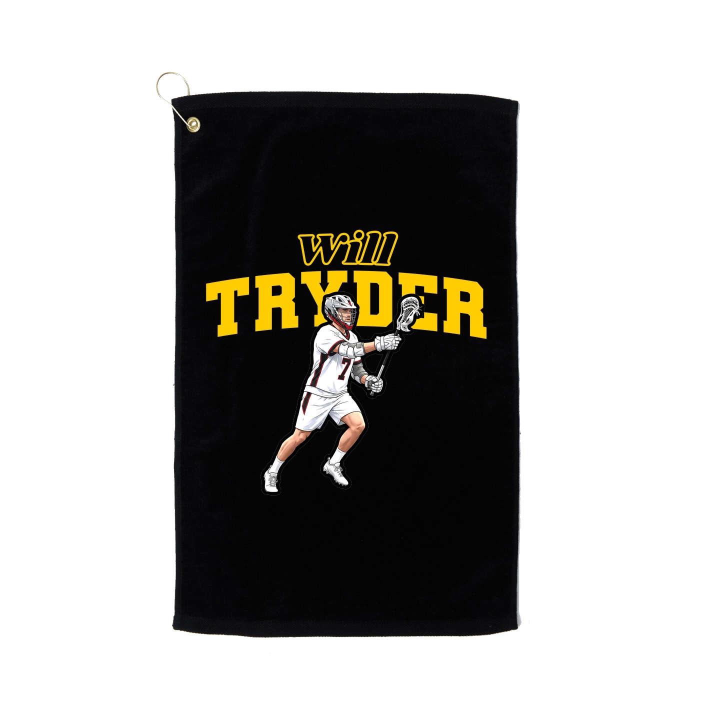 Golf Towel — Name Arch in Black