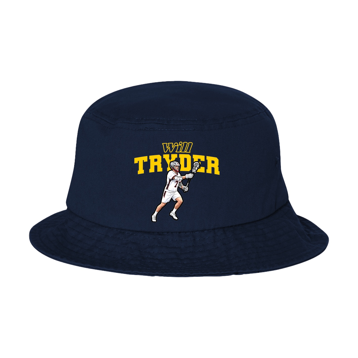 Bucket Cap — Name Arch in Navy