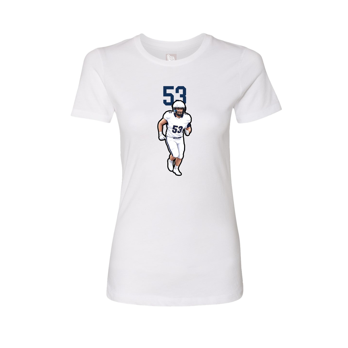 Fitted Women's Tee — Number Top in White