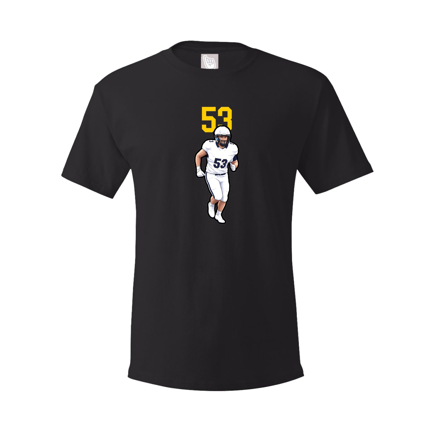 Youth Tee — Number Top in Black