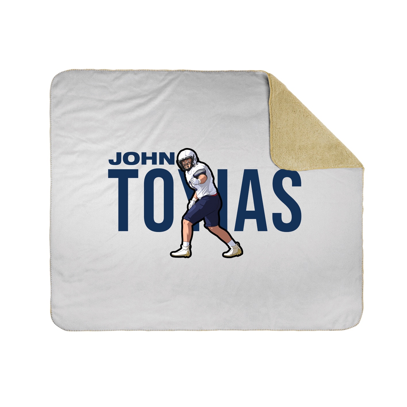 Throw Blanket — Player Name in White