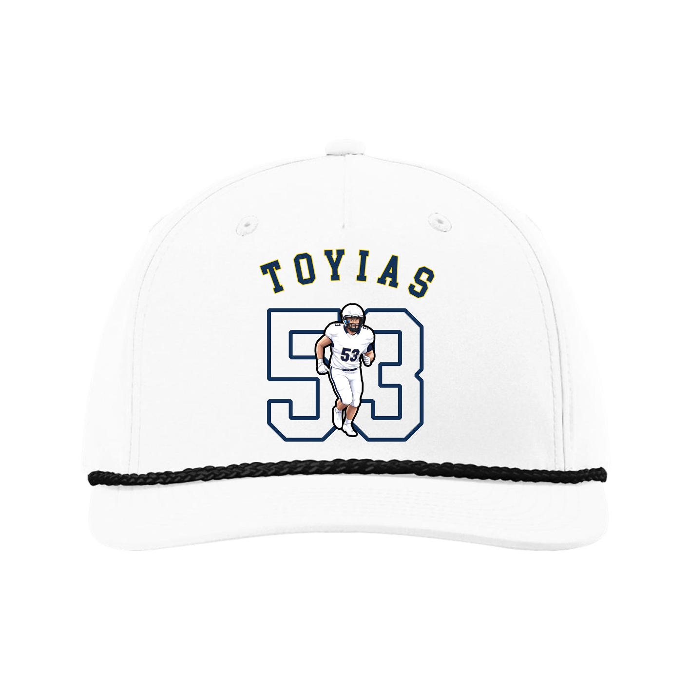 Five-Panel Classic Rope Cap — Shirsey Arch in White