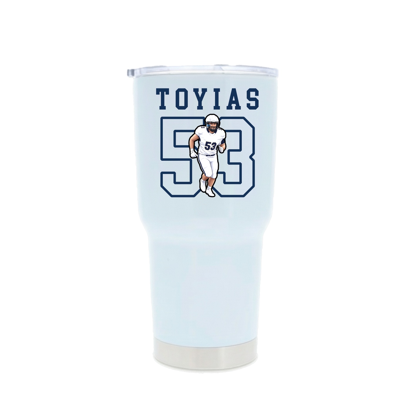 30oz Stainless Steel Tumbler — Shirsey in White