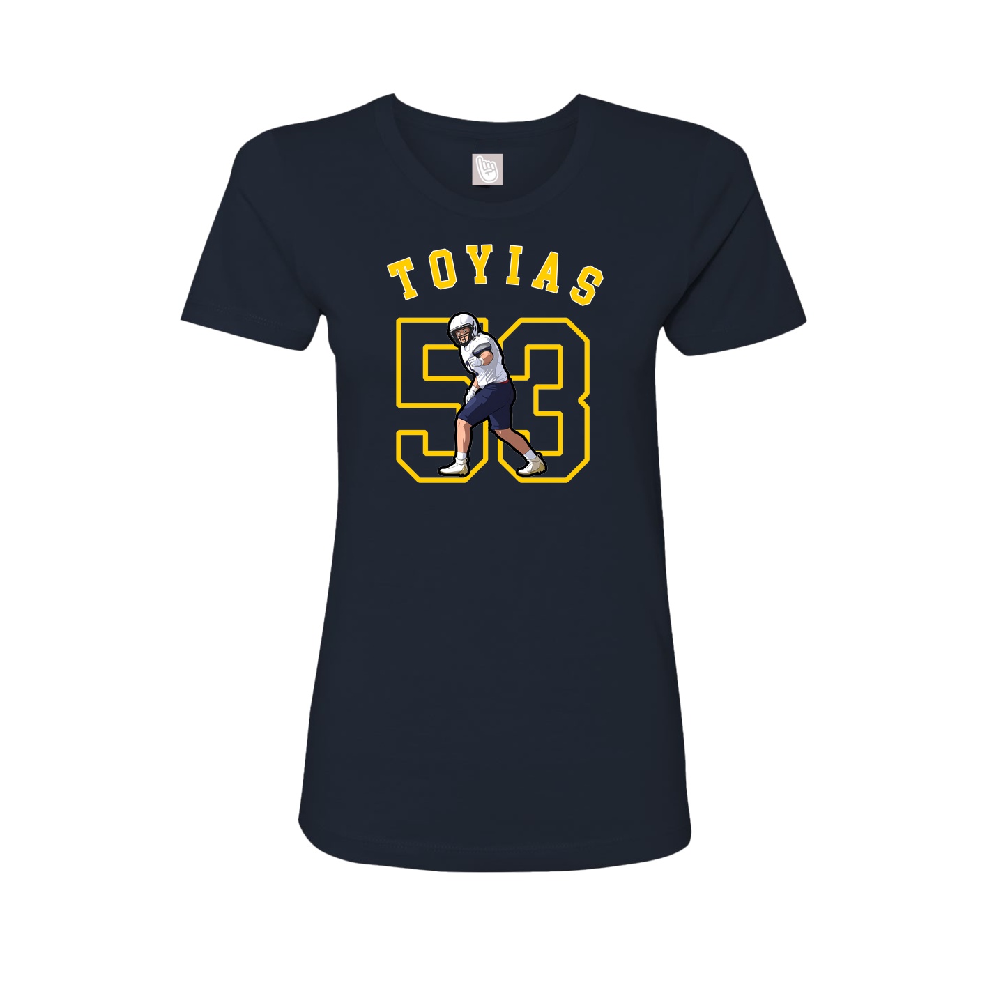 Fitted Women's Tee — Shirsey Arch in Navy