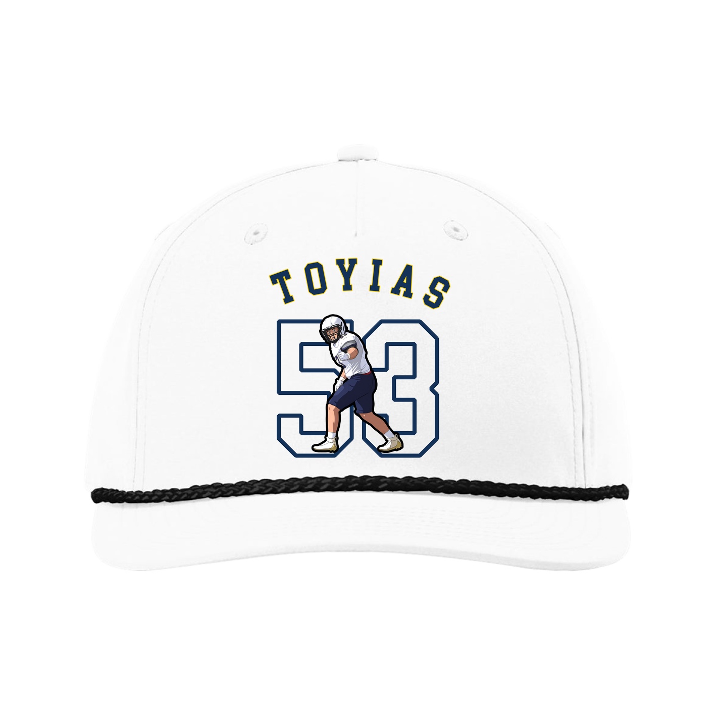 Five-Panel Classic Rope Cap — Shirsey Arch in White