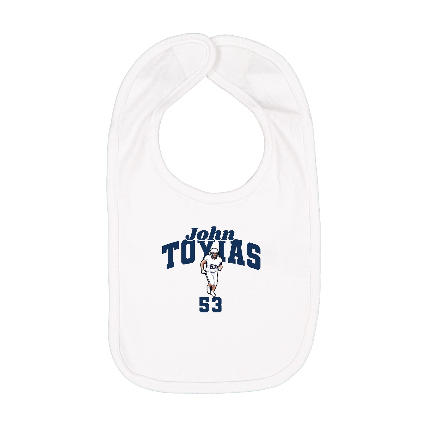 Infant Bib — Signature Arch in White