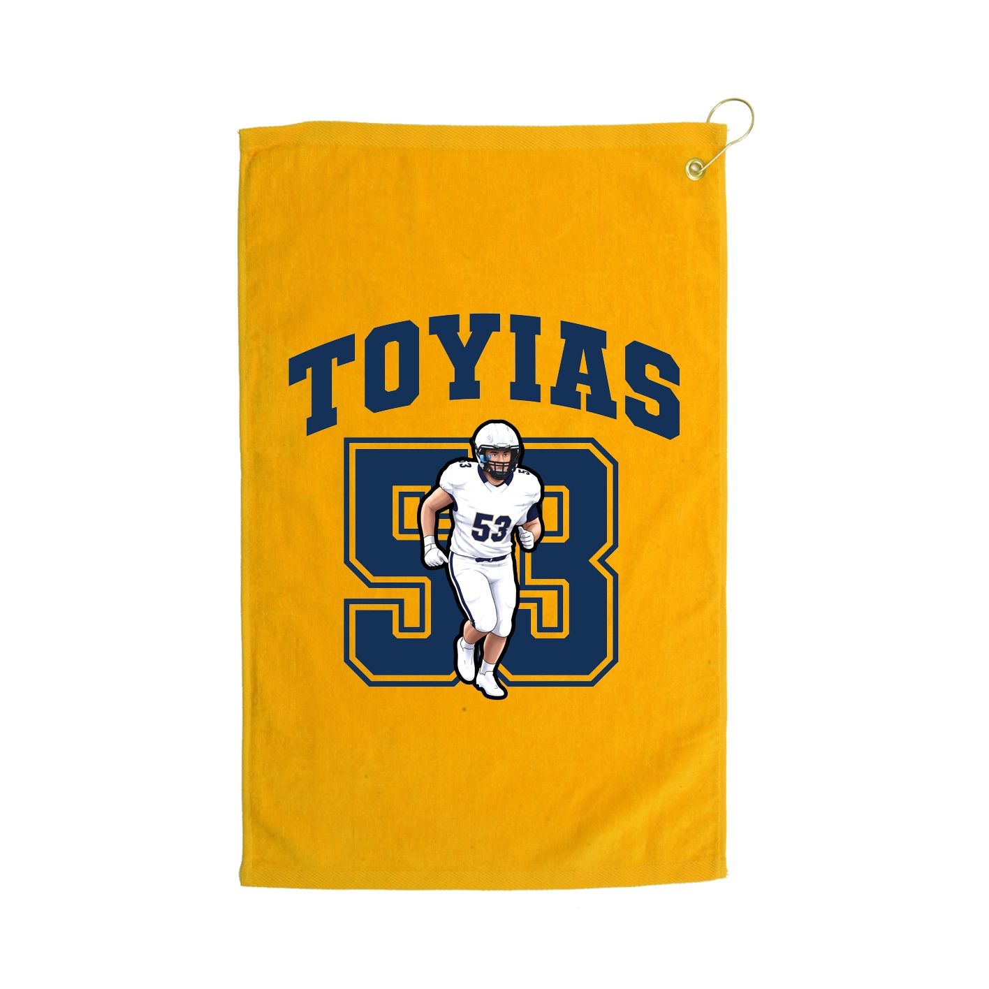 Golf Towel — Number in Gold