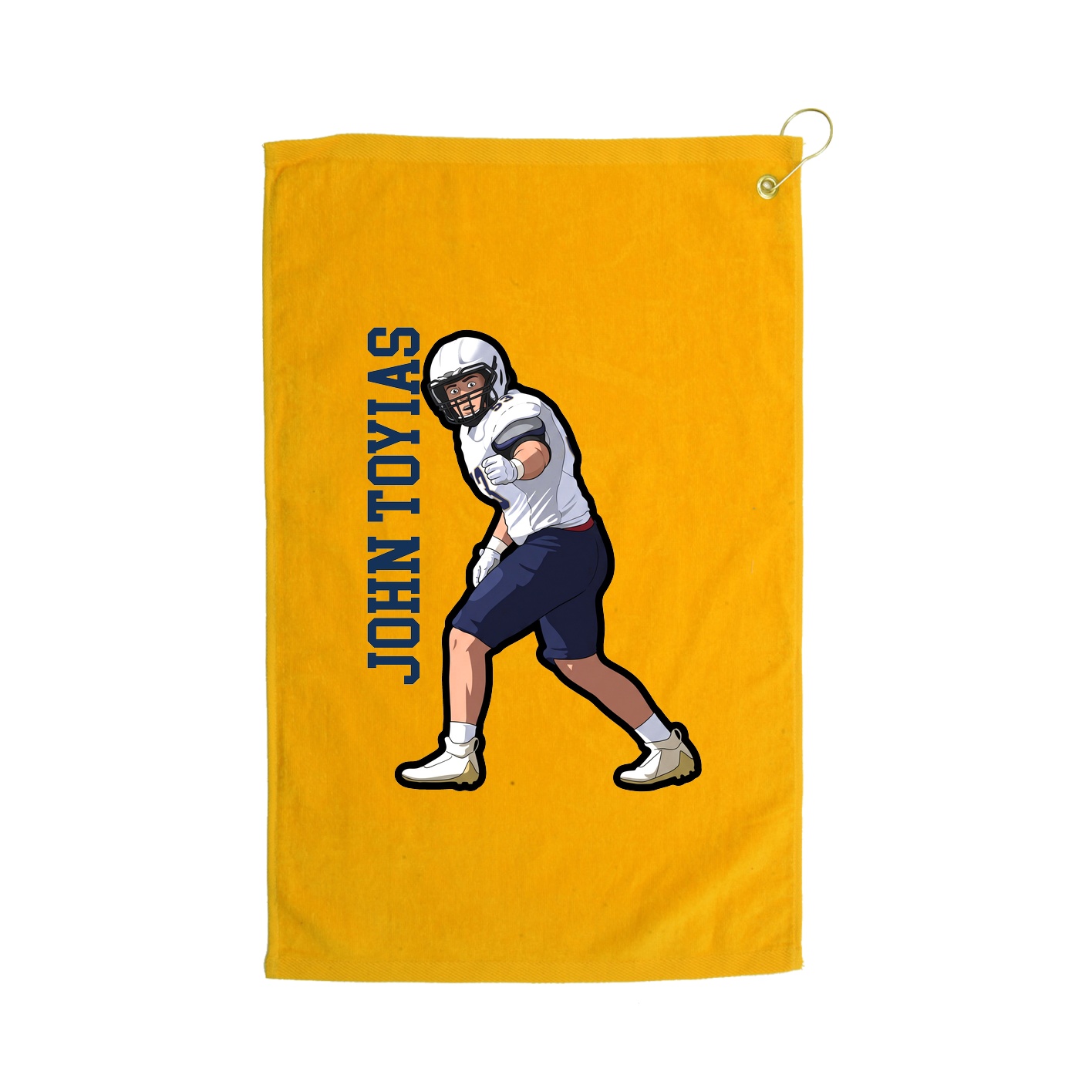 Golf Towel — Name Vertical in Gold