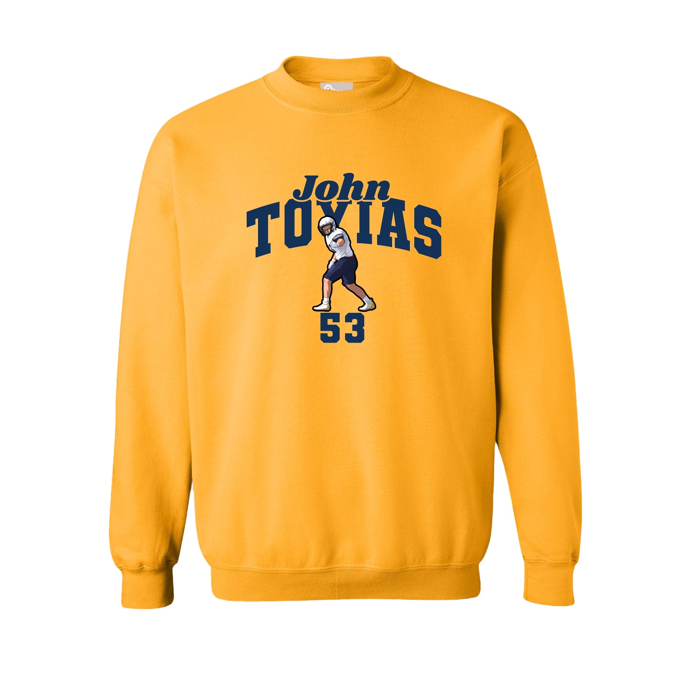 Fleece Crew — Signature Arch in Gold