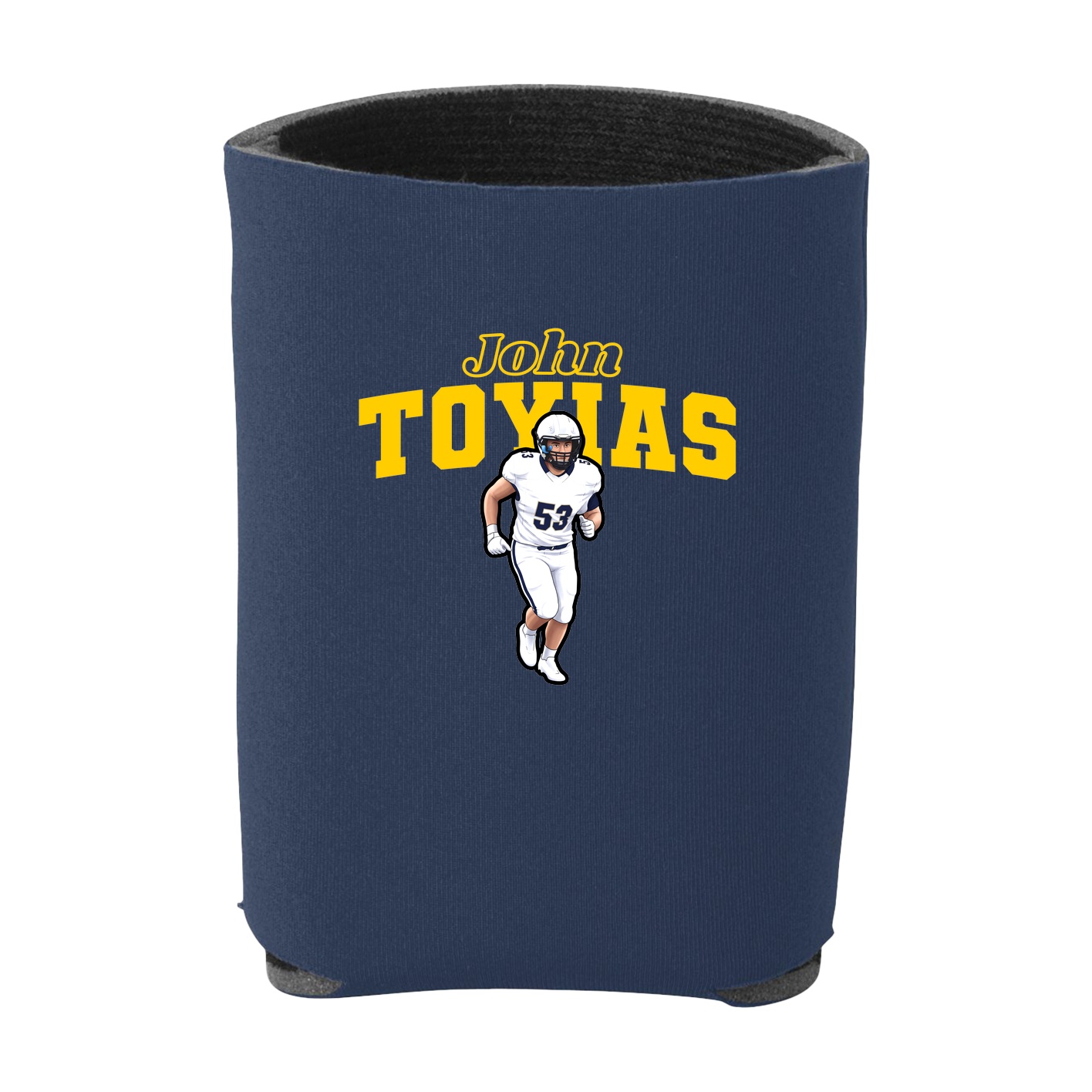 Can Holder — Name Arch in Navy