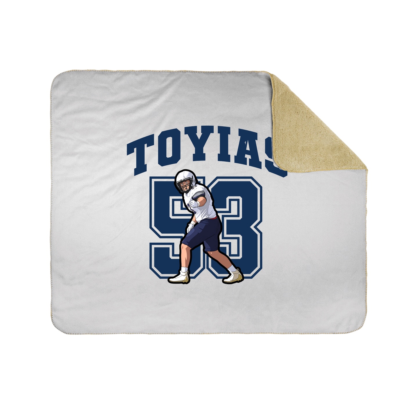 Throw Blanket — Number in White