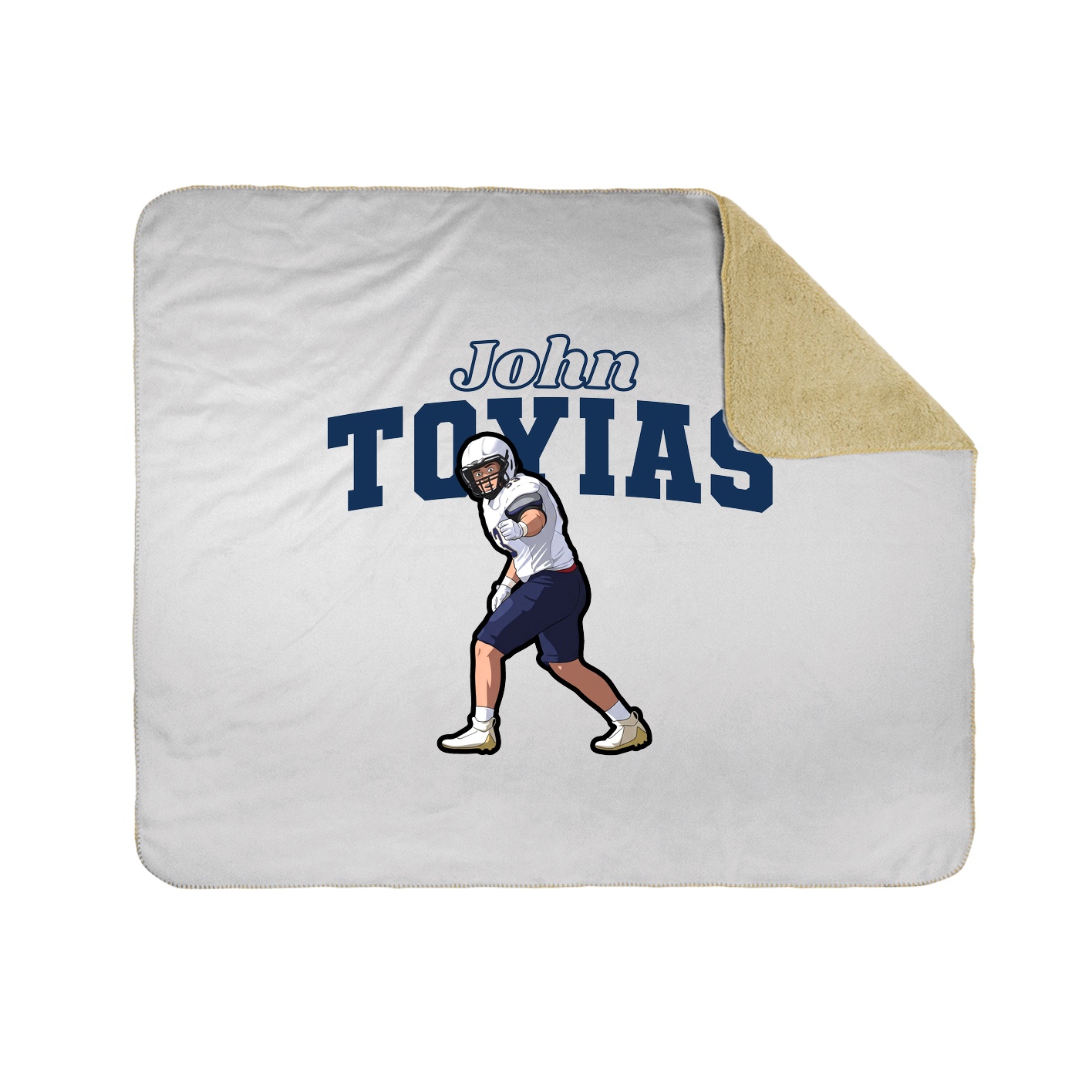 Throw Blanket — Name Arch in White