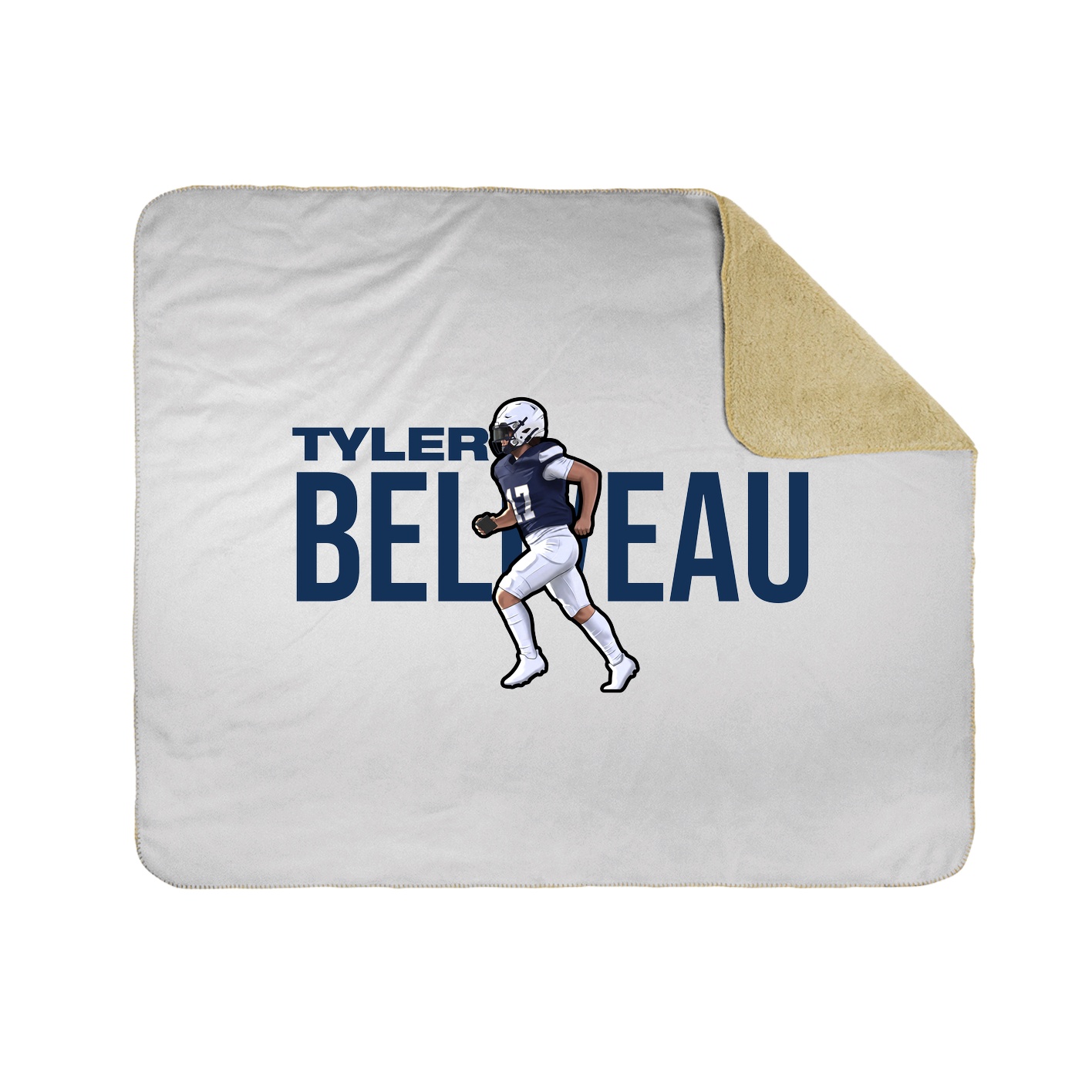 Throw Blanket — Player Name in White
