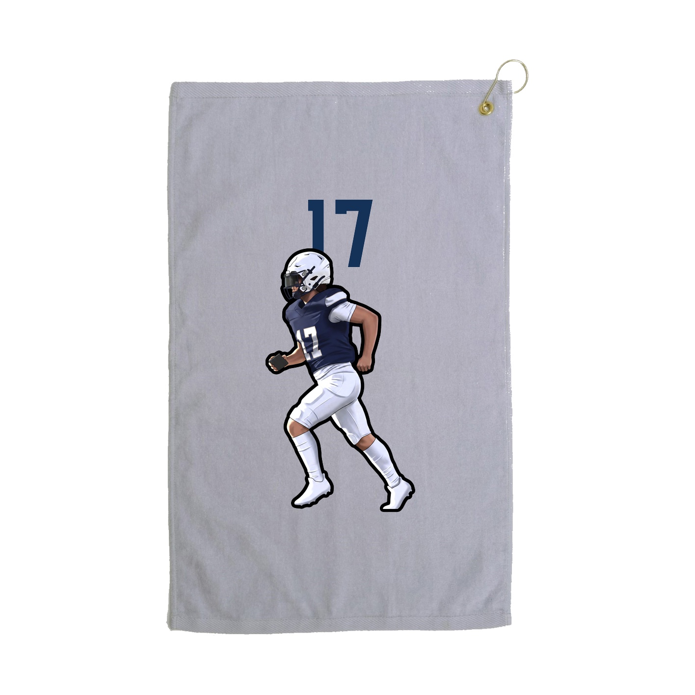 Golf Towel — Number Top in Grey
