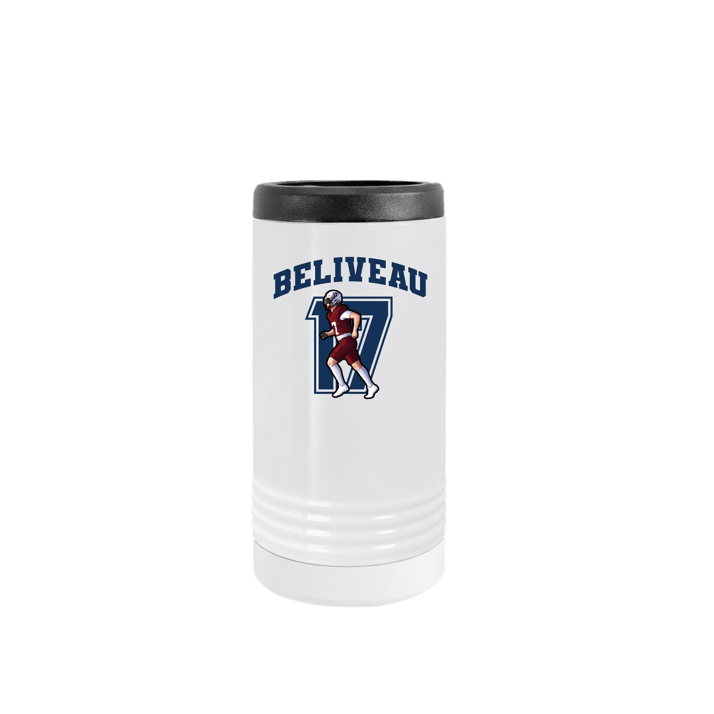 Slim Beverage Holder — Number in White