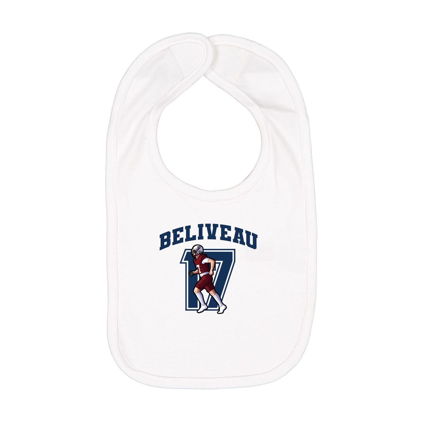 Infant Bib — Number in White