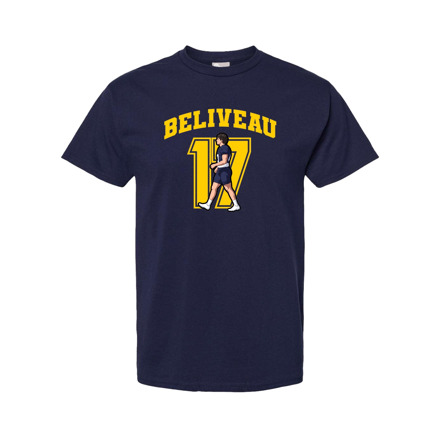 Youth Tee — Number in Navy