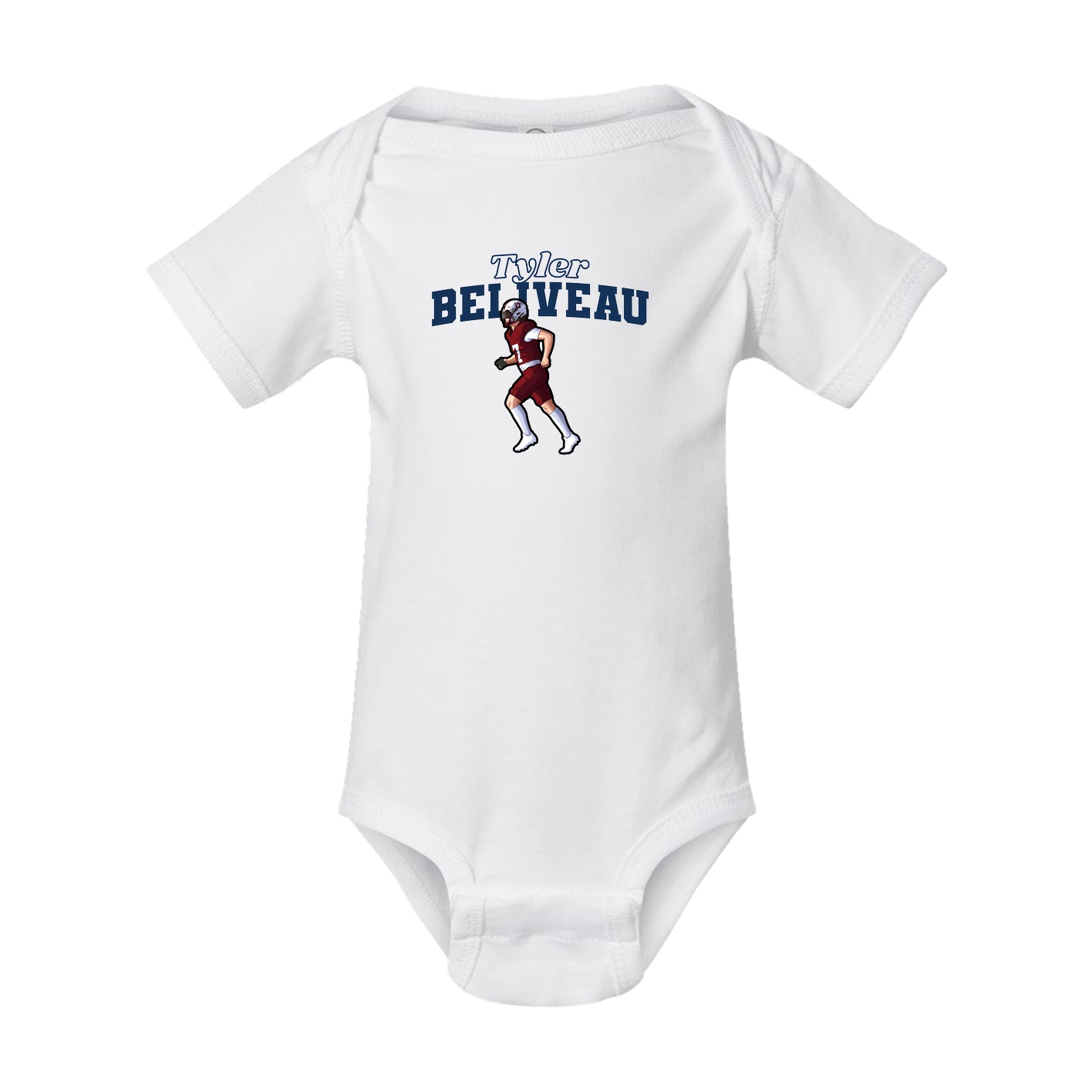 Baby Onesie — Name Arch in White