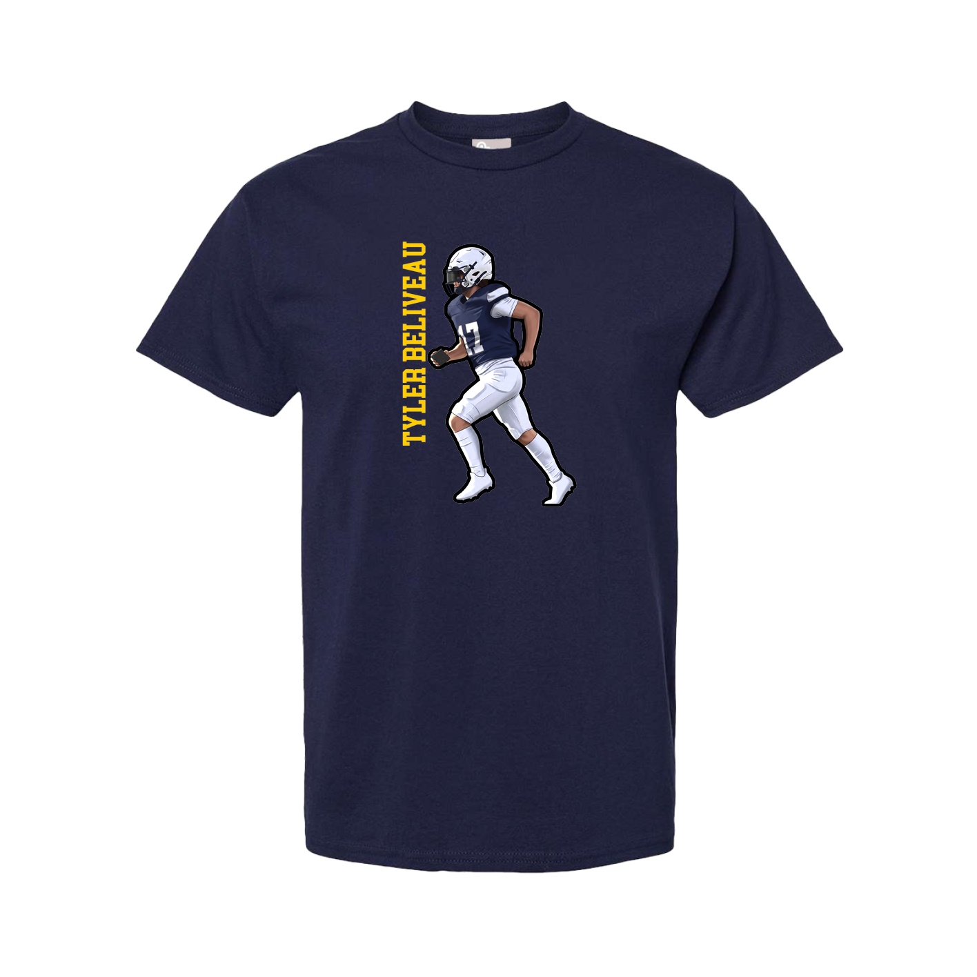 Tee — Name Vertical in Navy