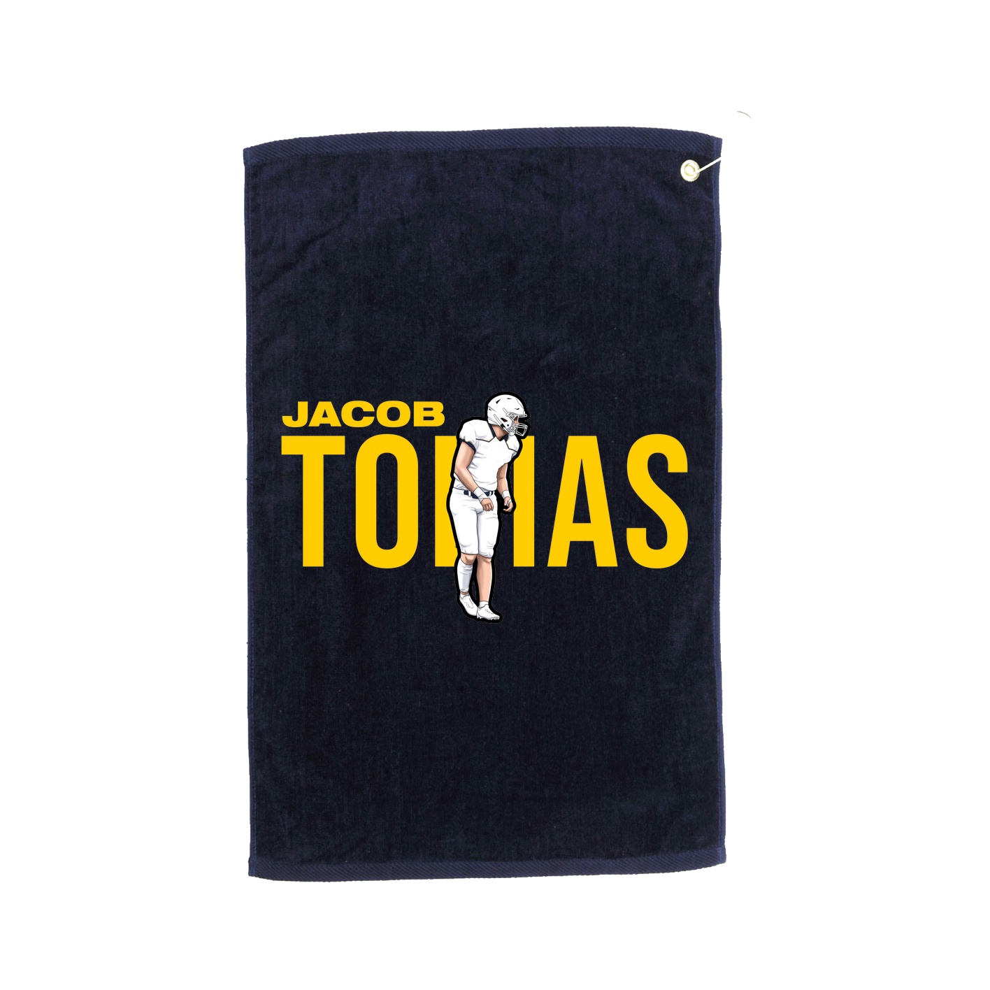 Golf Towel — Player Name in Navy