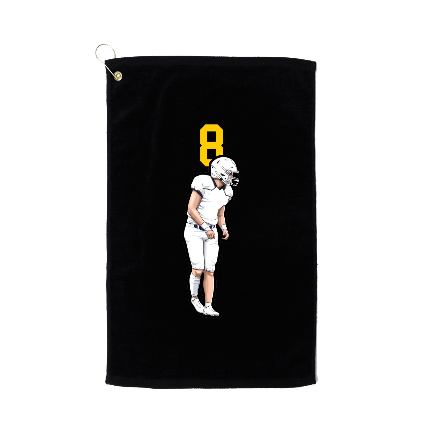 Golf Towel — Number Top in Black