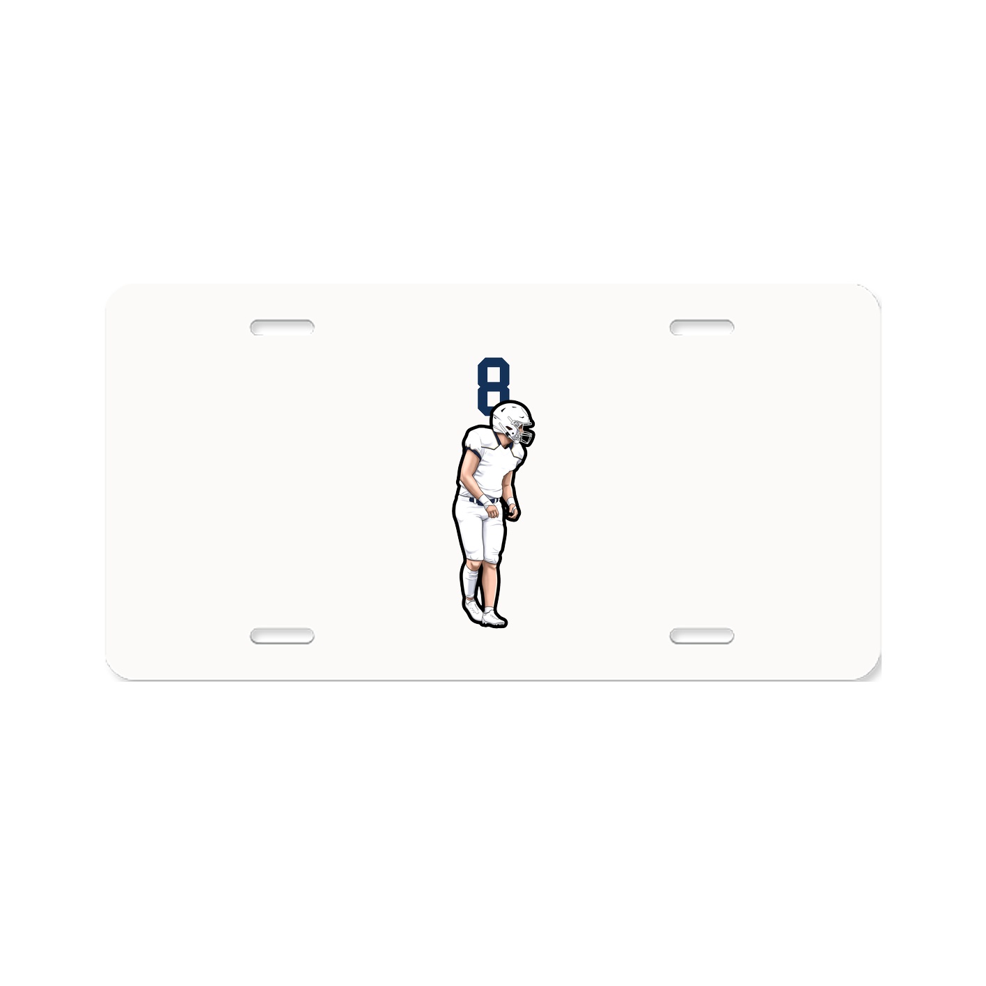 License Plate — Number Top in Classic