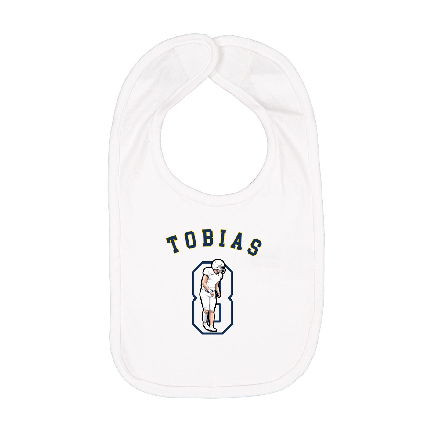 Infant Bib — Shirsey Arch in White