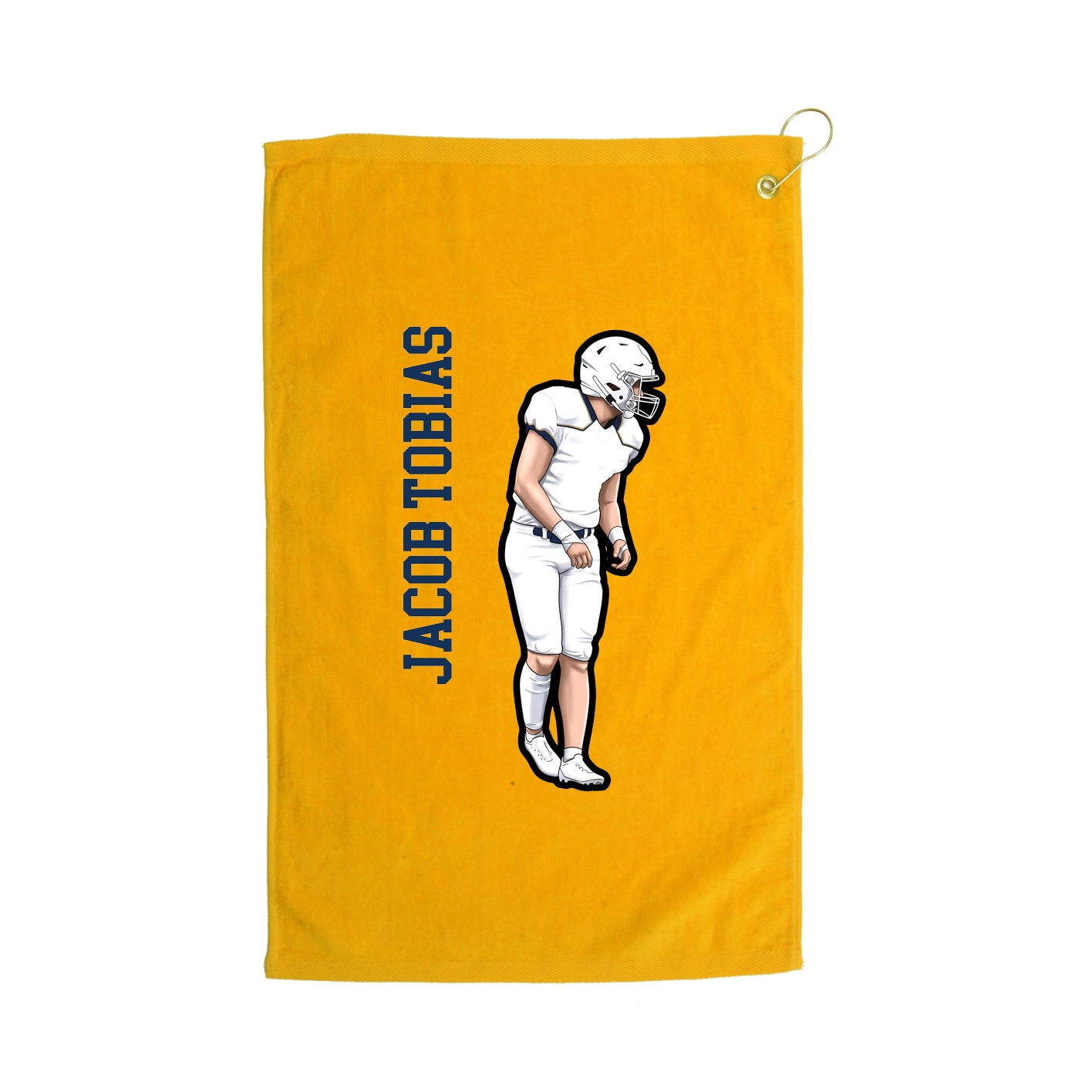Golf Towel — Name Vertical in Gold