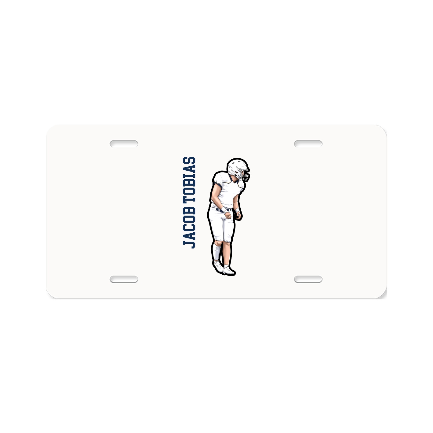 License Plate — Name Vertical in Classic