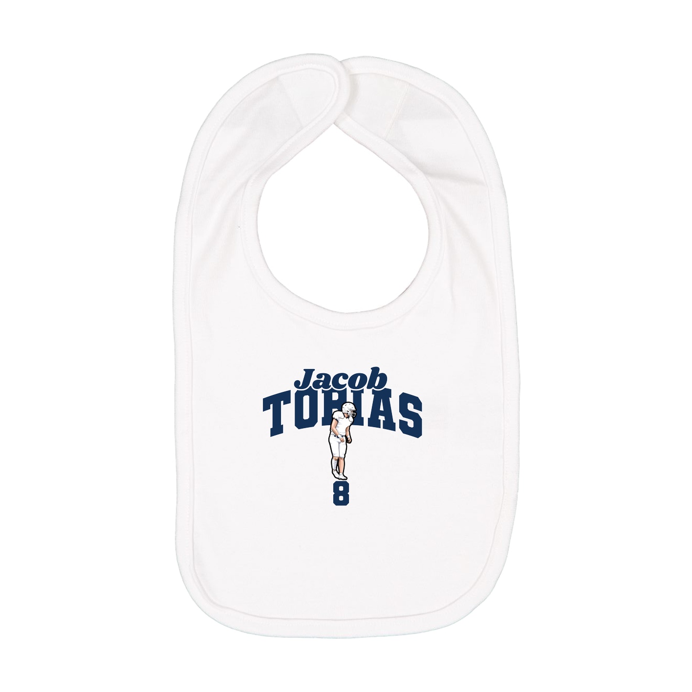 Infant Bib — Signature Arch in White