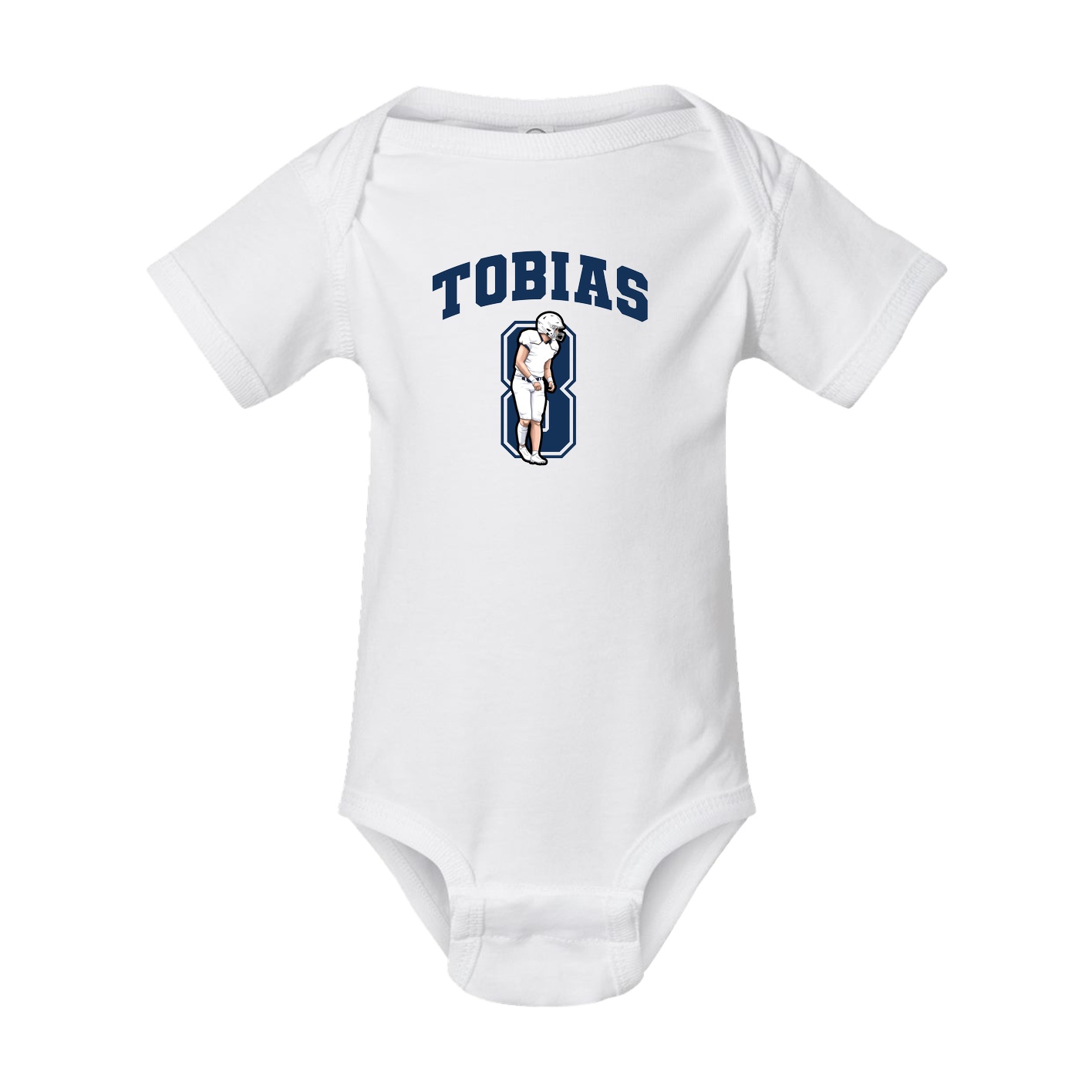 Baby Onesie — Number in White