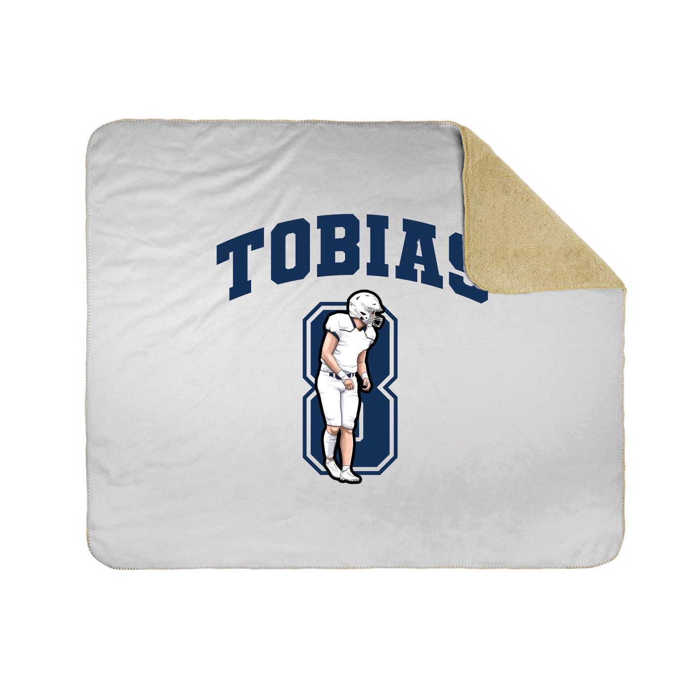 Throw Blanket — Number in White