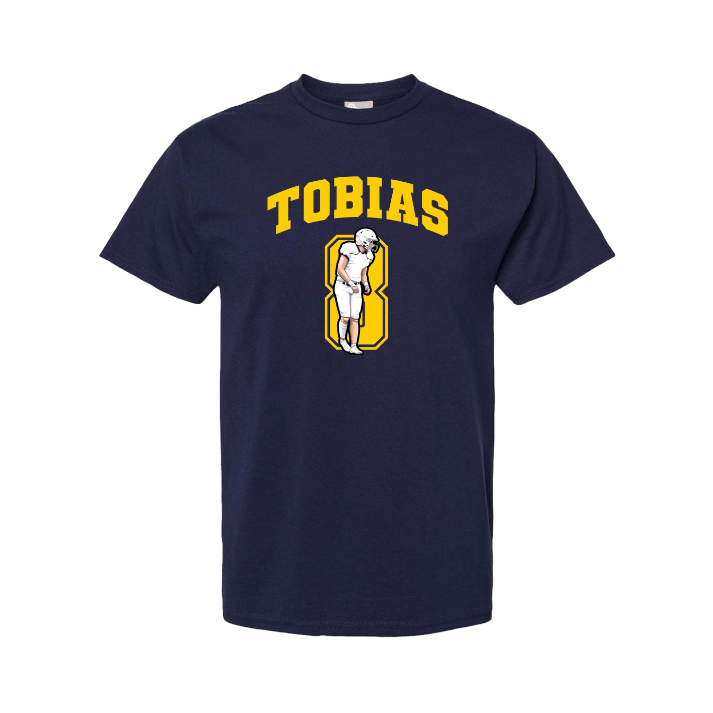 Youth Tee — Number in Navy