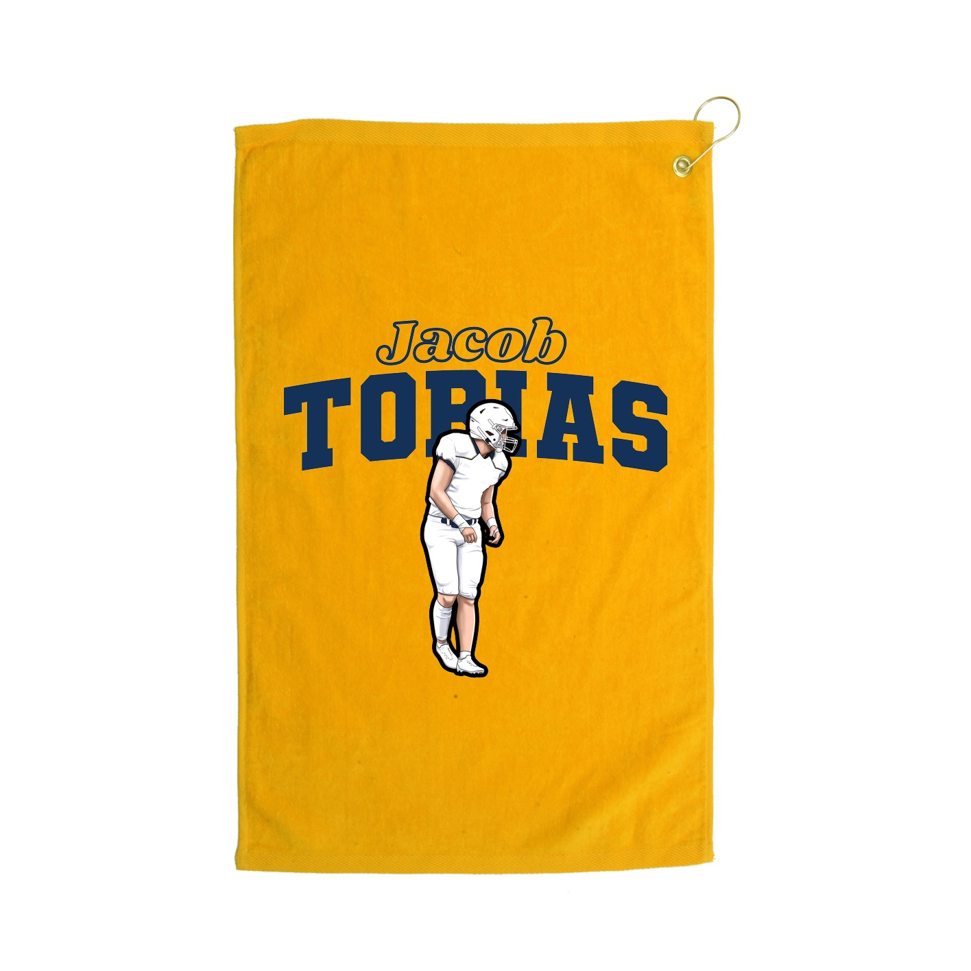 Golf Towel — Name Arch in Gold