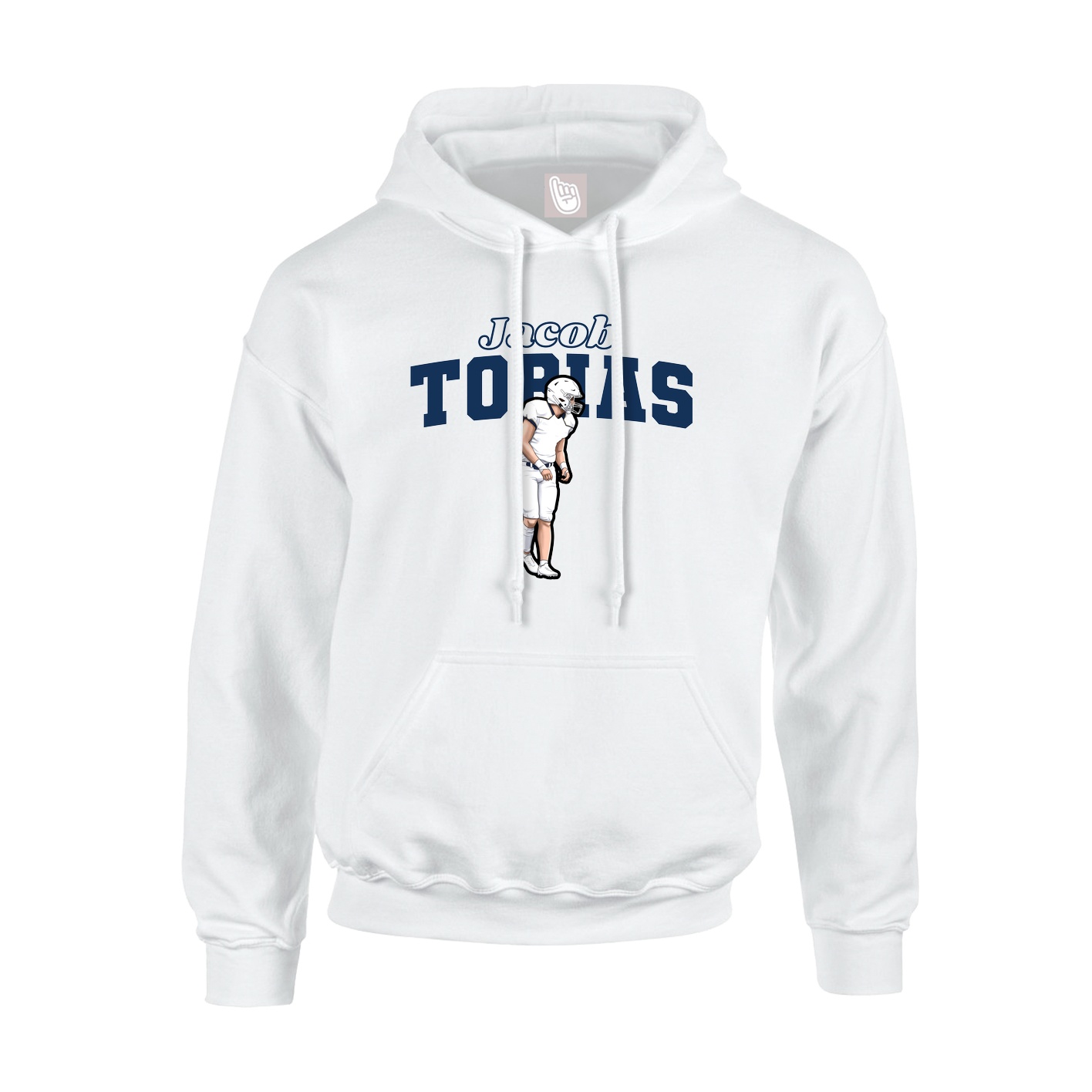Hoodie — Name Arch in White