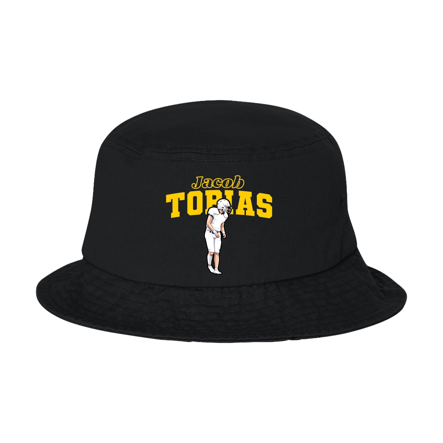 Bucket Cap — Name Arch in Black