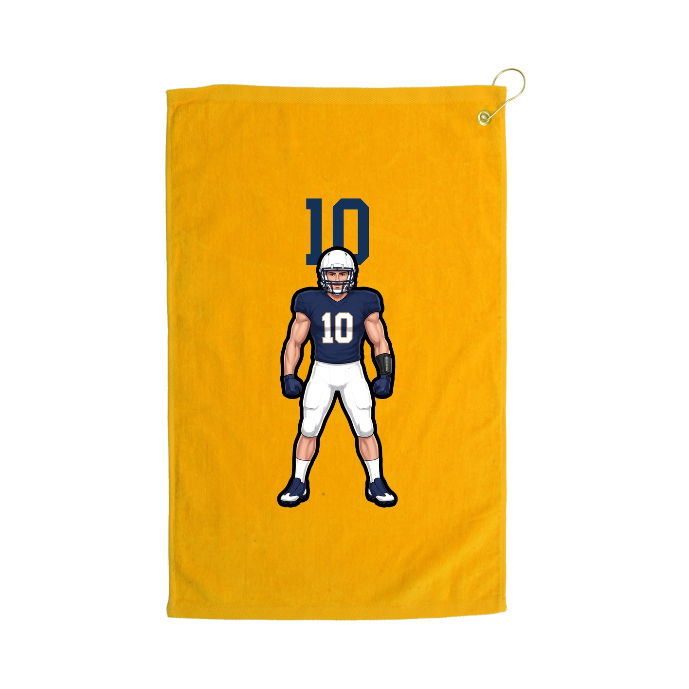 Golf Towel — Number Top in Gold
